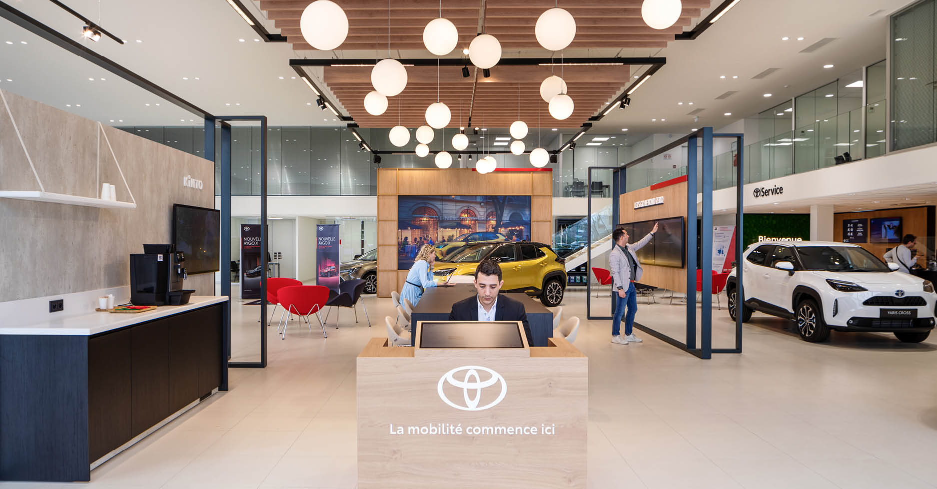 Toyota motors showroom's interior touch points