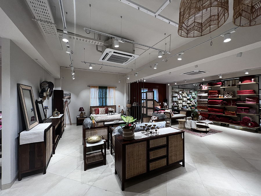 Fabindia's inside retail fixtures and lighting, Banglore store