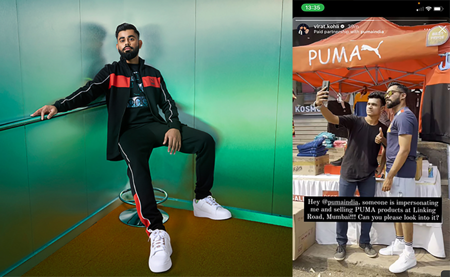 doppelganger of PUMA's key brand ambassador Virat Kohli