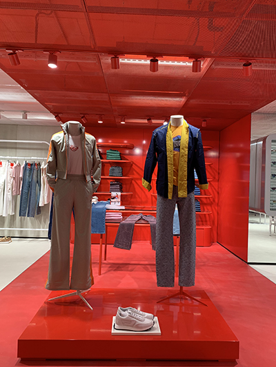 DIESEL's 'RED & WHITE' store's display of latest winter collection