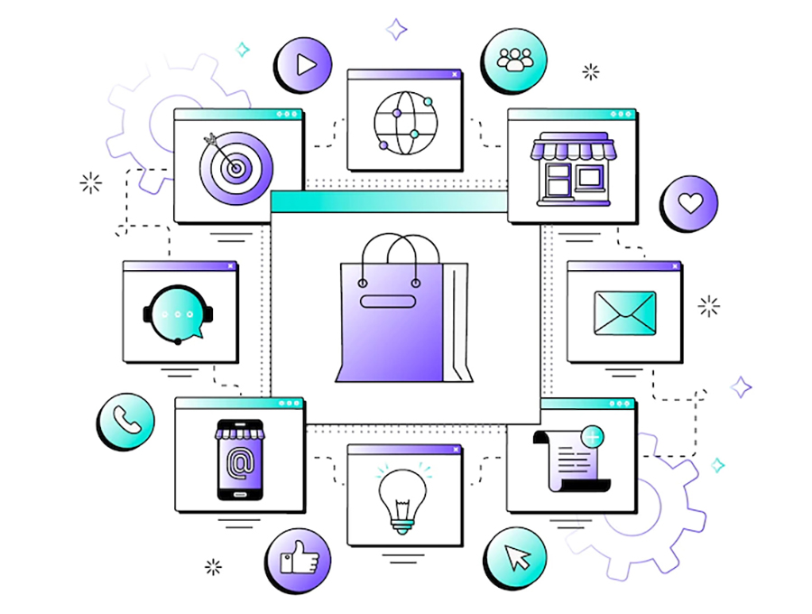 Gradient Omnichannel illustration