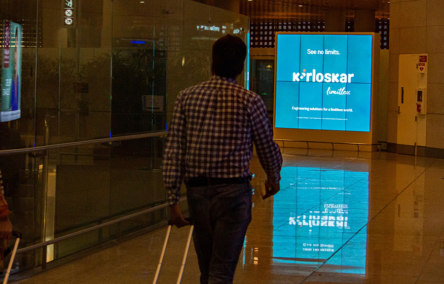 Kirloskar Limitless writ large on Mumbai airport DOOH screens Kirloskar Limitless writ large on Mumbai airport DOOH screens