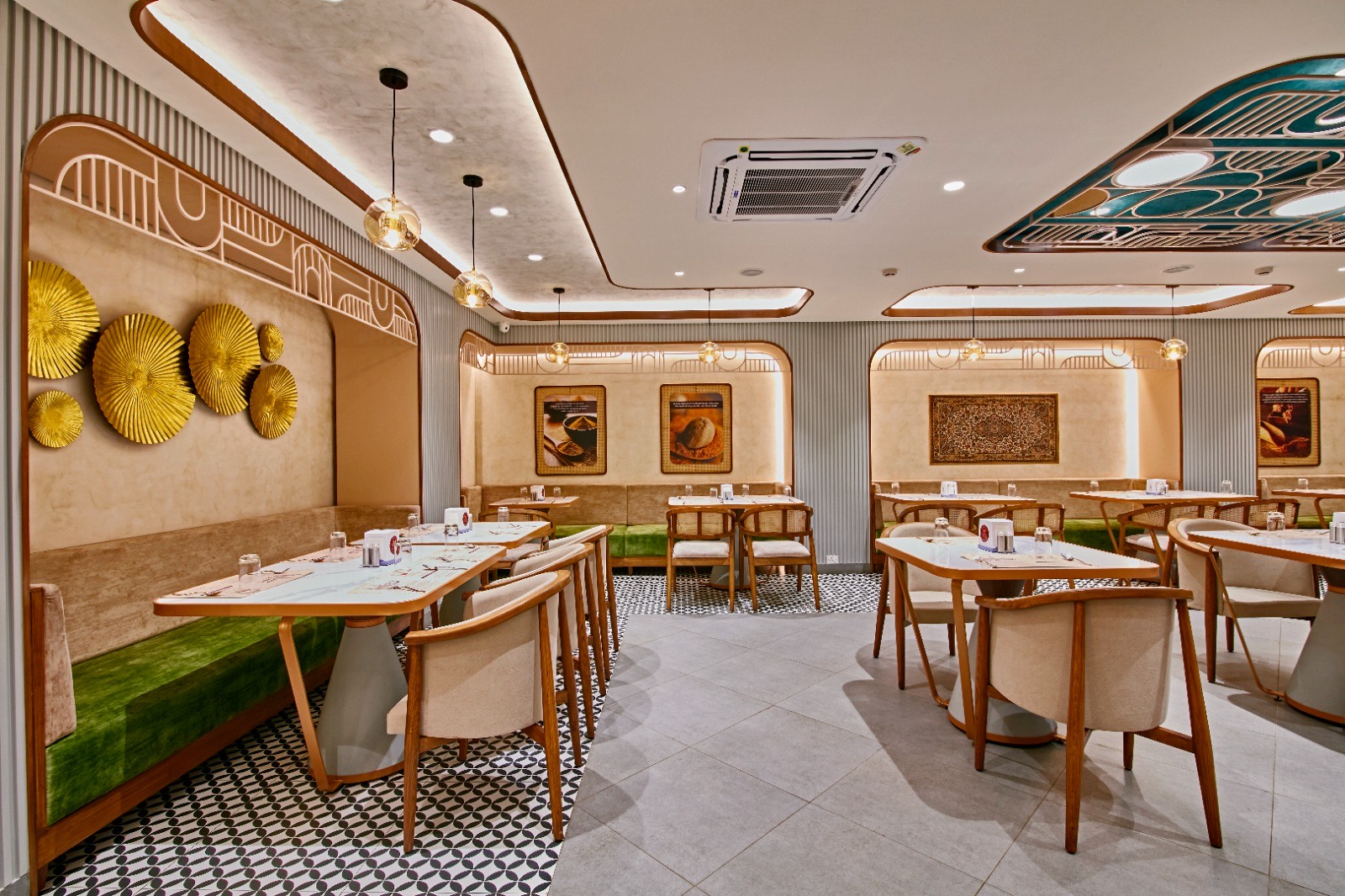 Aromas of Biryani restaurant's inside 2 seaters arrangement