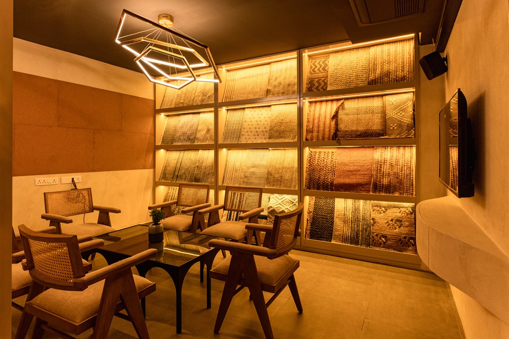 Inside retail store, attractive lighting makes enticing ambience