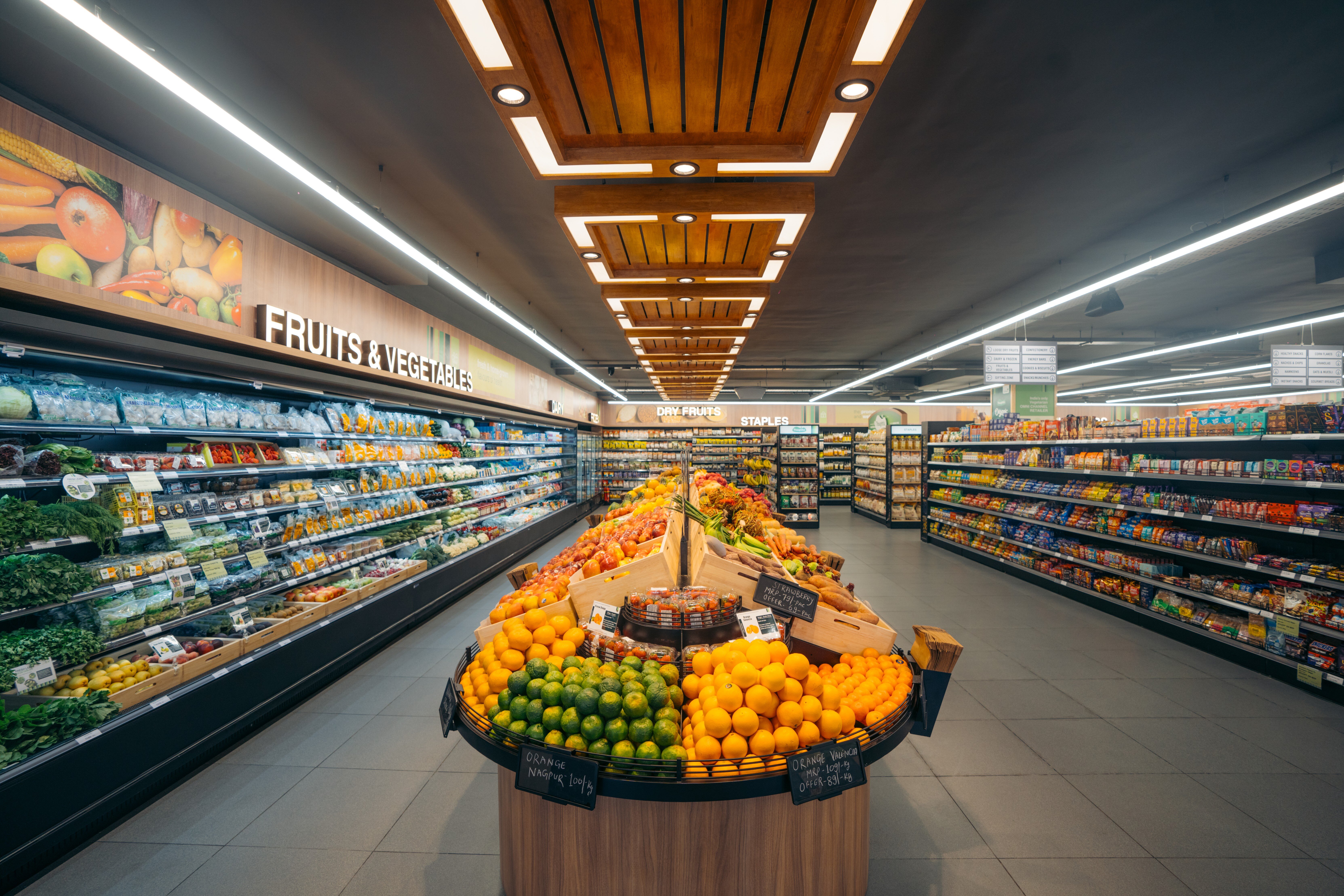 Inside retail store display