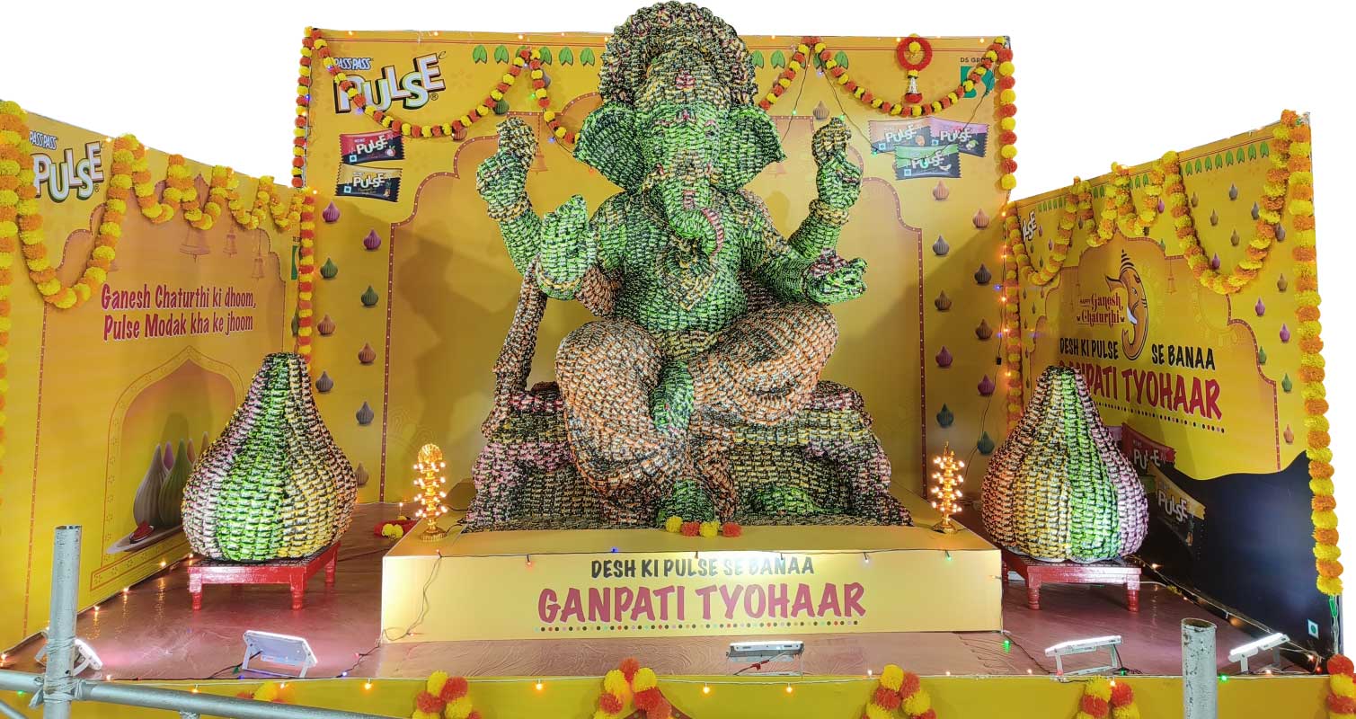 Pulse Candy Ganesha Pandal at Lalbaugcha Raja