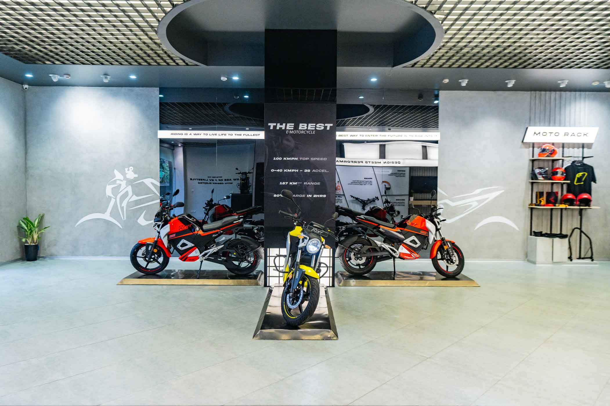 Bikes on display