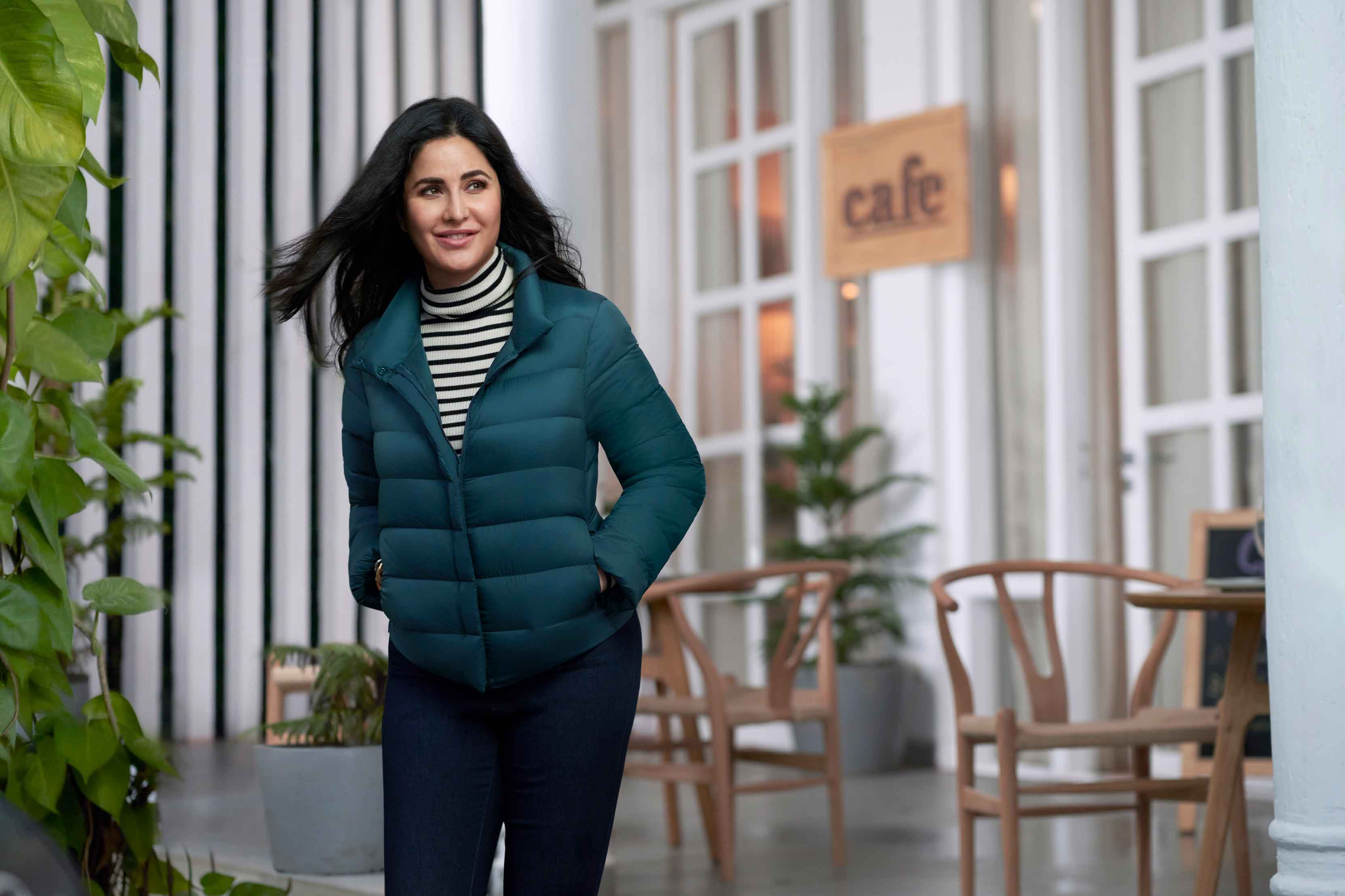 UNIQLO-India-Brand-Endorser-Katrina-Kaif-in-Ultra-Light-Down-Jacket