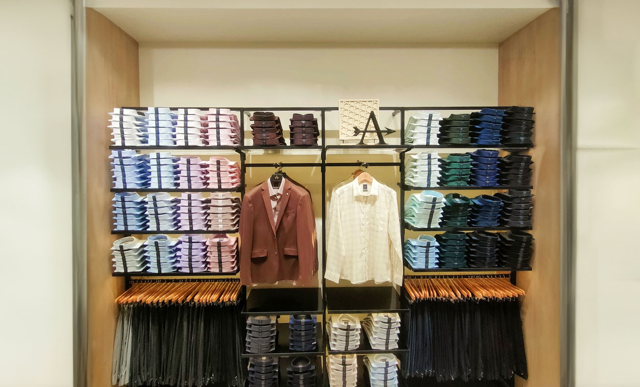 Inside store look- Cloths display 