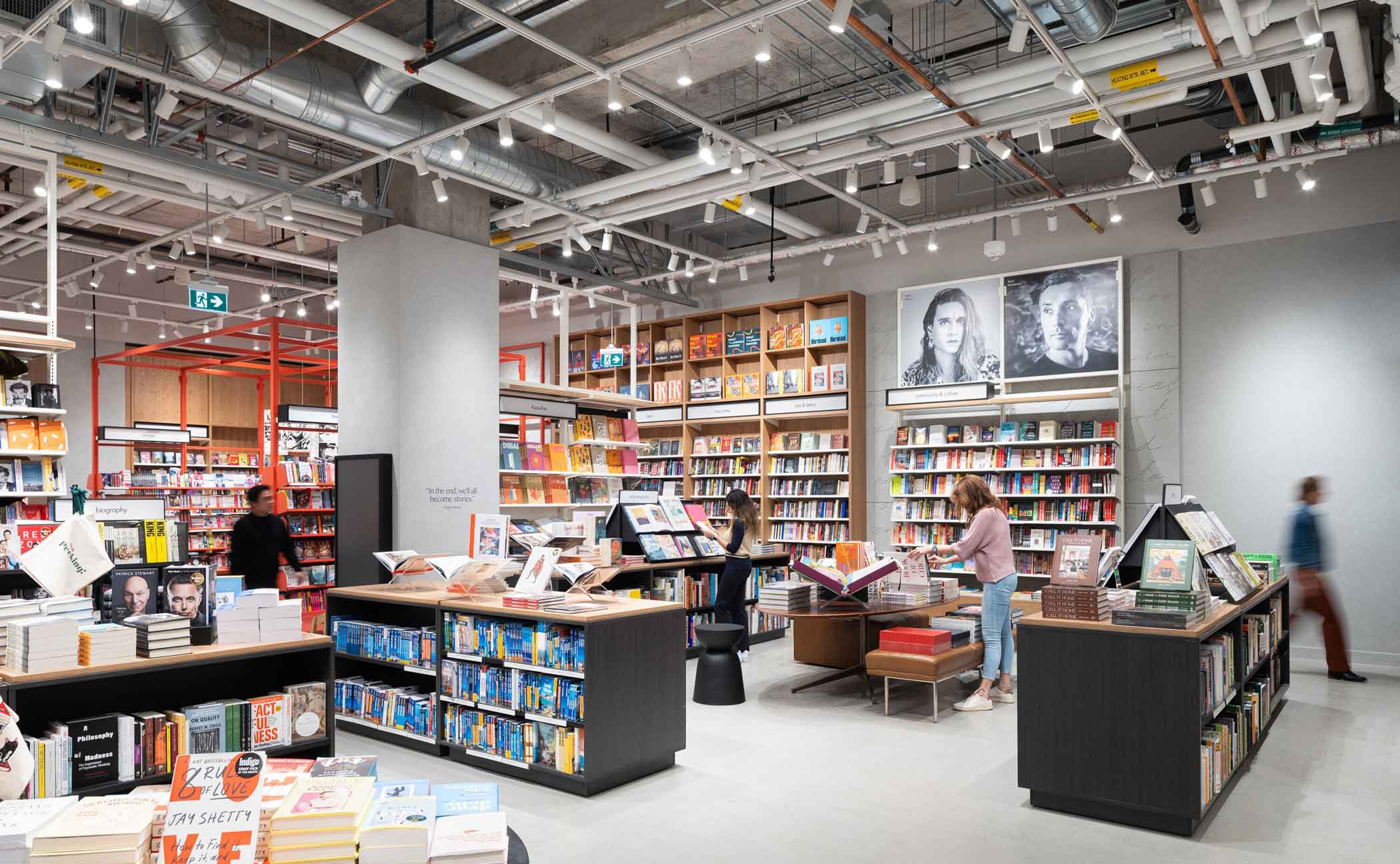 Inside store look- Book shelves