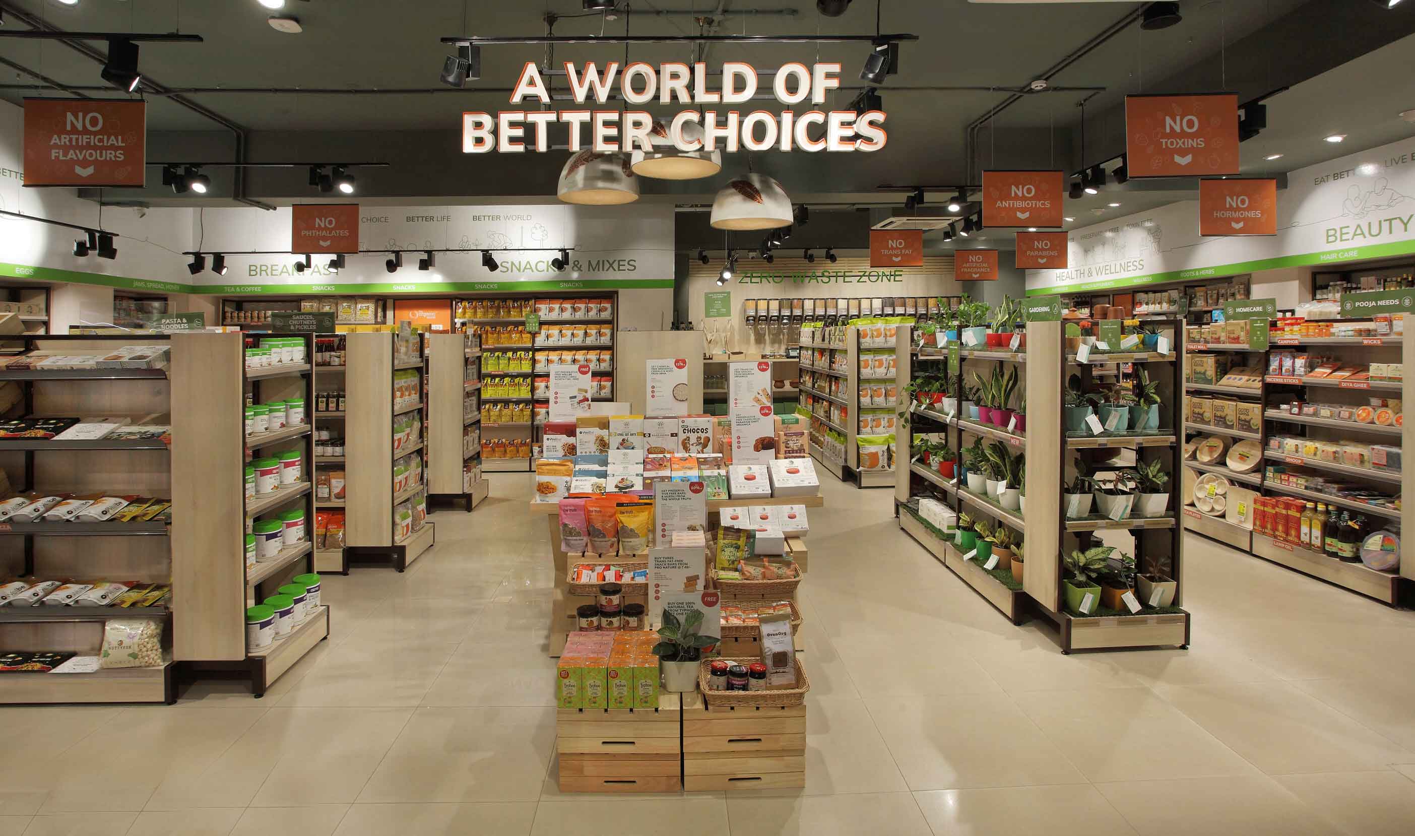 The organic world in store look