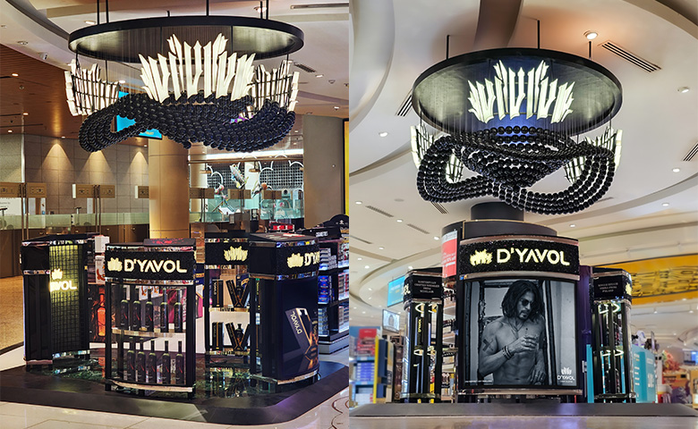 brand D'YAVOL’s first travel retail  showcase at Mumbai airport