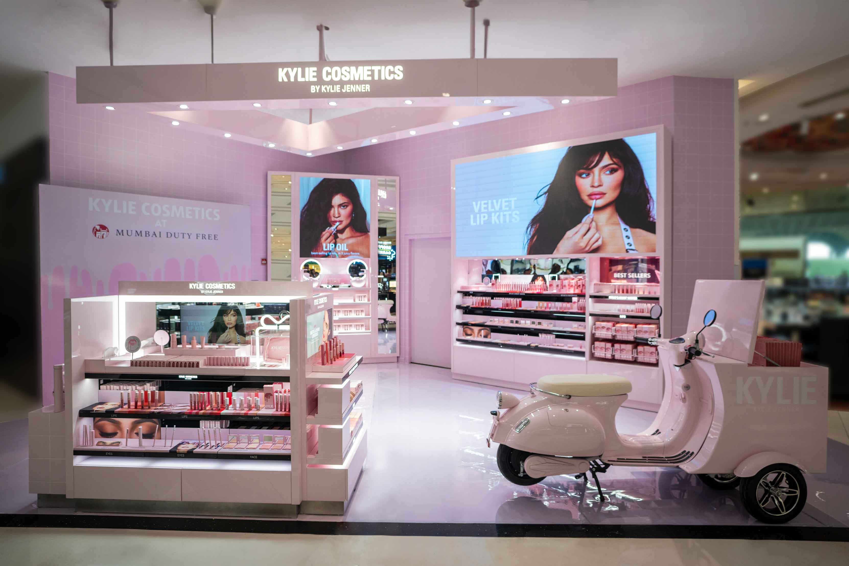 Kylie cosmetics showcase at travel retail