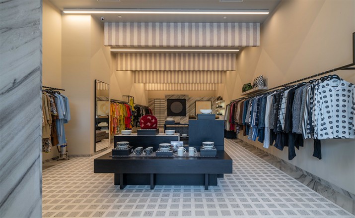 Geometric layout meets retro aesthetics at Abraham & Thakore Flagship in Hyderabad