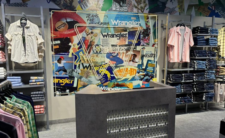 Six new Wrangler stores this month, with 60 more coming up