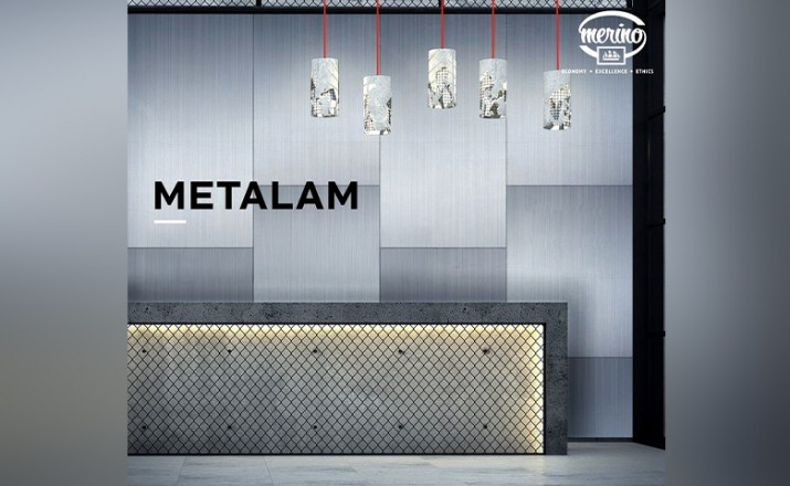 Merino says its new laminate product Metalam is ideal for bold retail spaces