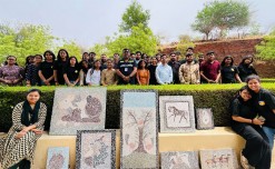 These Amity University students transform broken tiles of SOMANY Ceramics into works of art