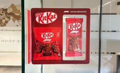 This rotating KitKat display is hard to walk past