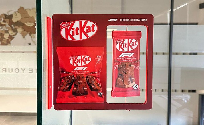 This rotating KitKat display is hard to walk past