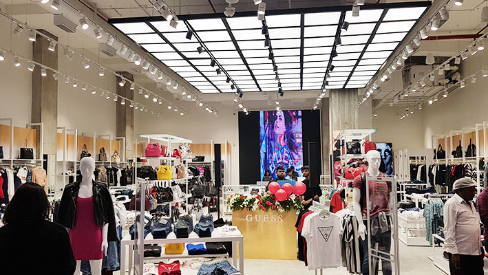 Guess's first India store : Monochromatic and open
