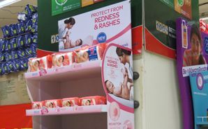J&J Baby Wipes entices shoppers at the store 